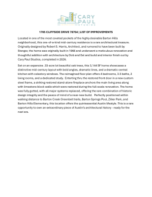 Improvements List thumbnail